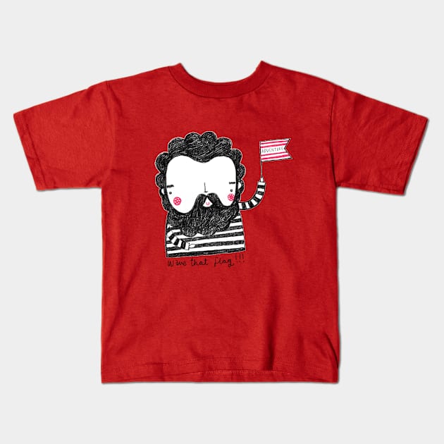 Wave that adventure flag!!! Kids T-Shirt by stamptout